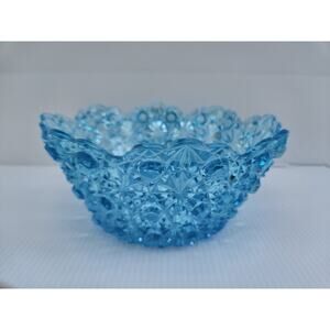 Antique EAPG Doyle Blue Daisy and Button Bowl Dish No.300 1800s Victorian Home